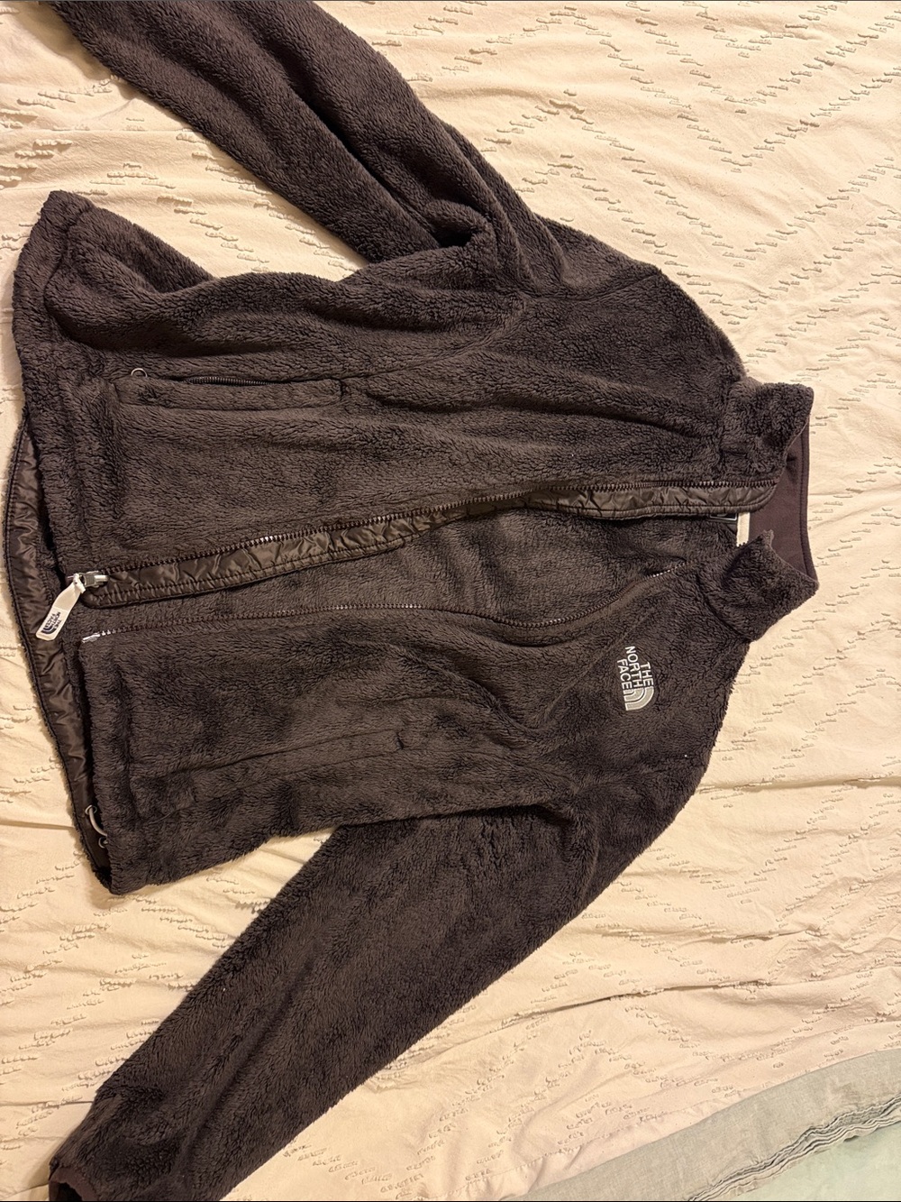 The North Face Dark Charcoal Plush Fleece Jacket